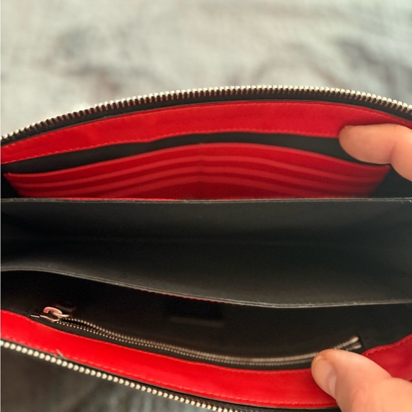 Fendi Monster Red and Black Zippered Clutch - Picture 10 of 13